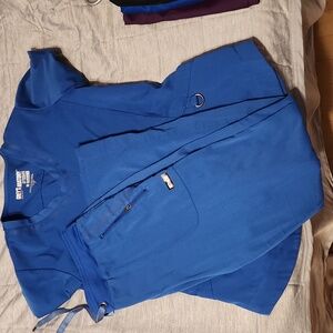 Grey's Anatomy impact medium royal blue scrub set